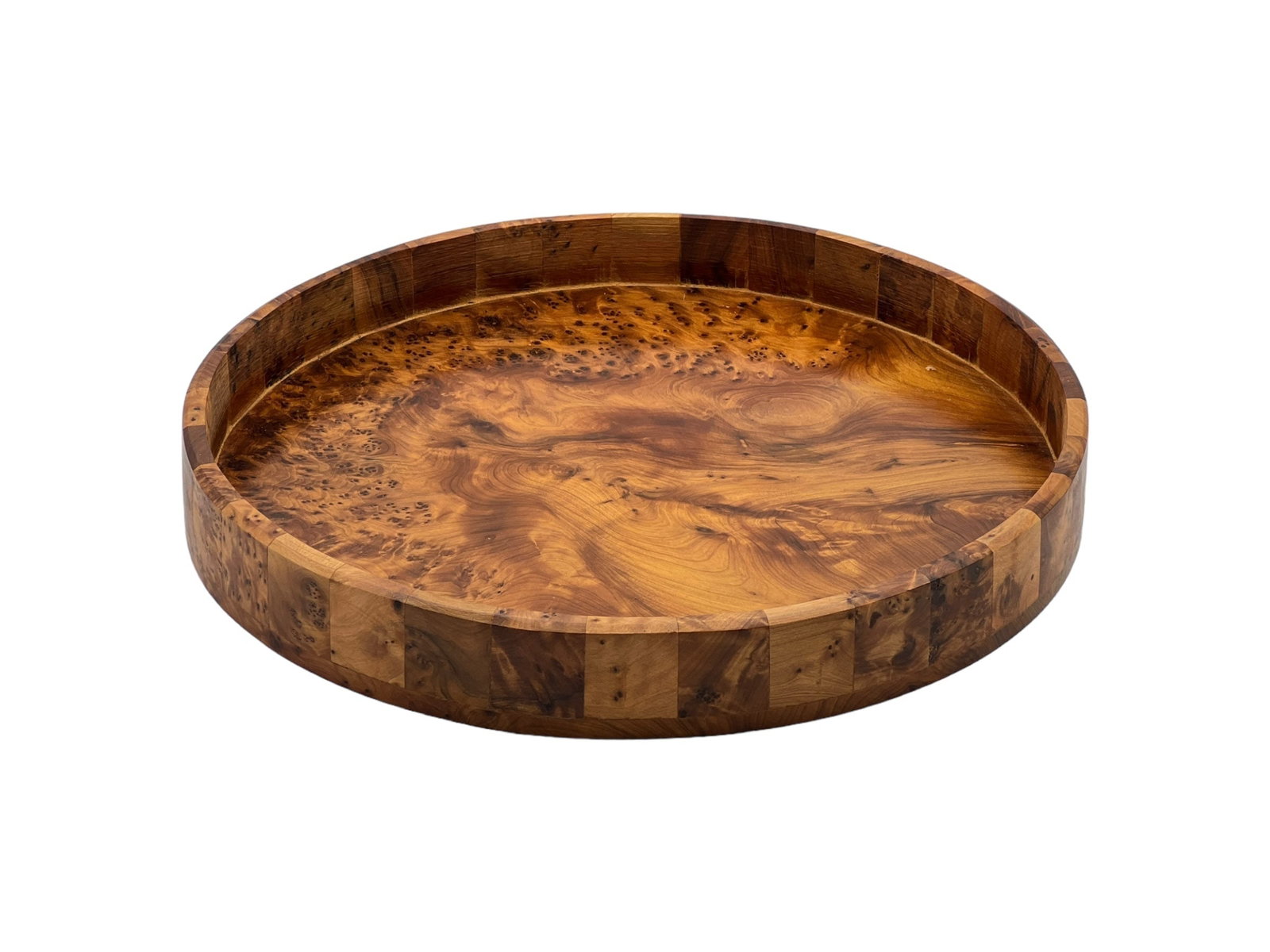 Handcrafted Thuya Wood Trays – Set of 3 - 2