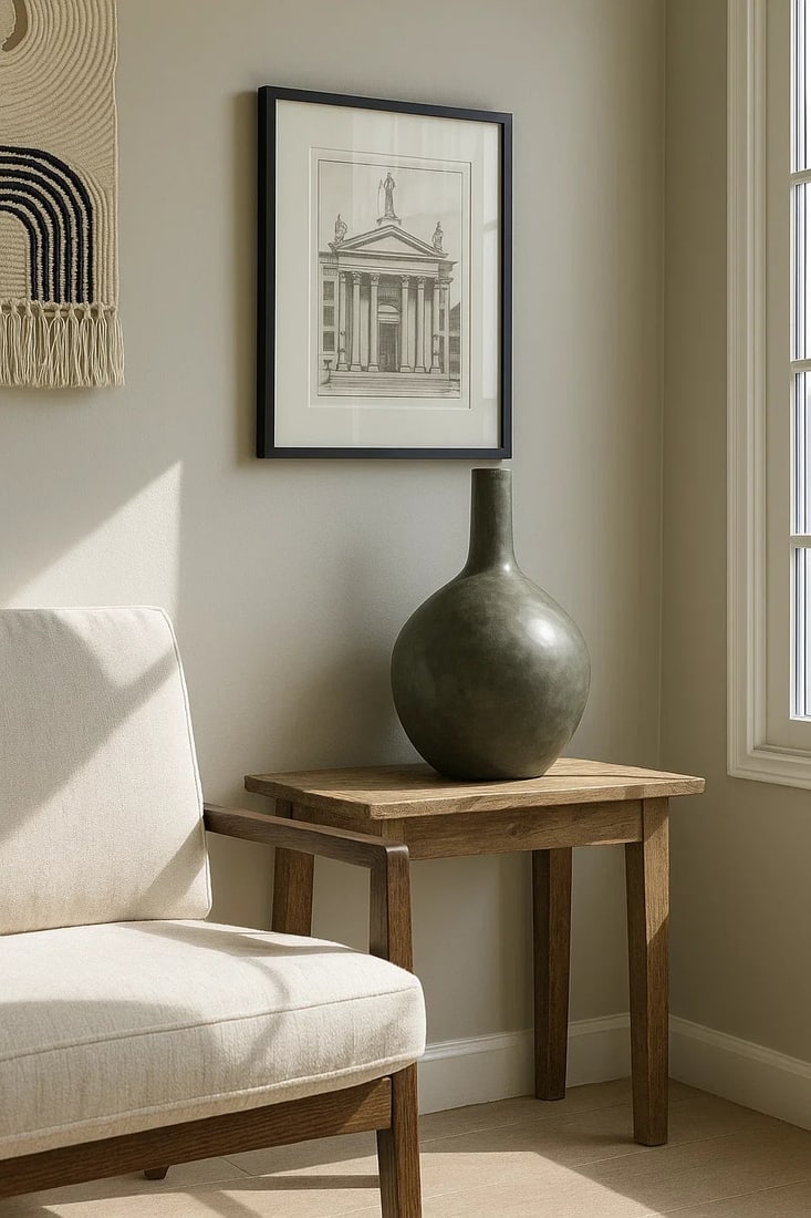Minimalist Tadelakt Vase – Smooth Hand-Finished Plaster - 2