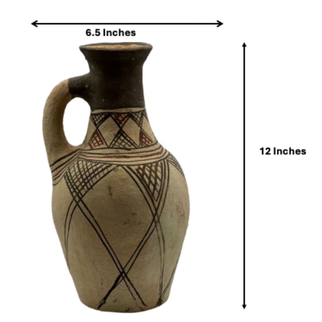 Handcrafted Tamegroute Pottery Jug – Natural Green Glaze - 6