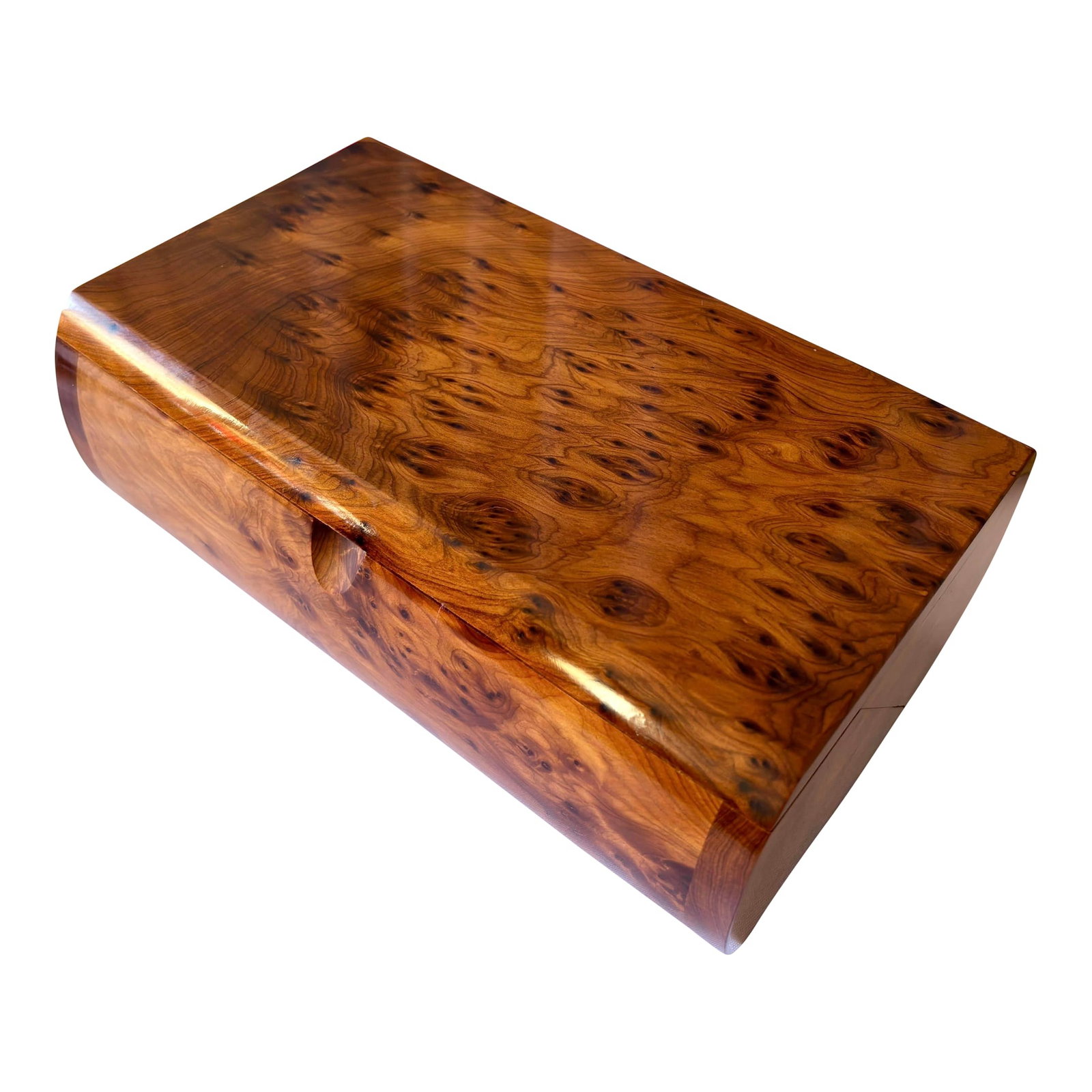 Thuya Burl Wood Jewelry Box – 10 × 6" - 14