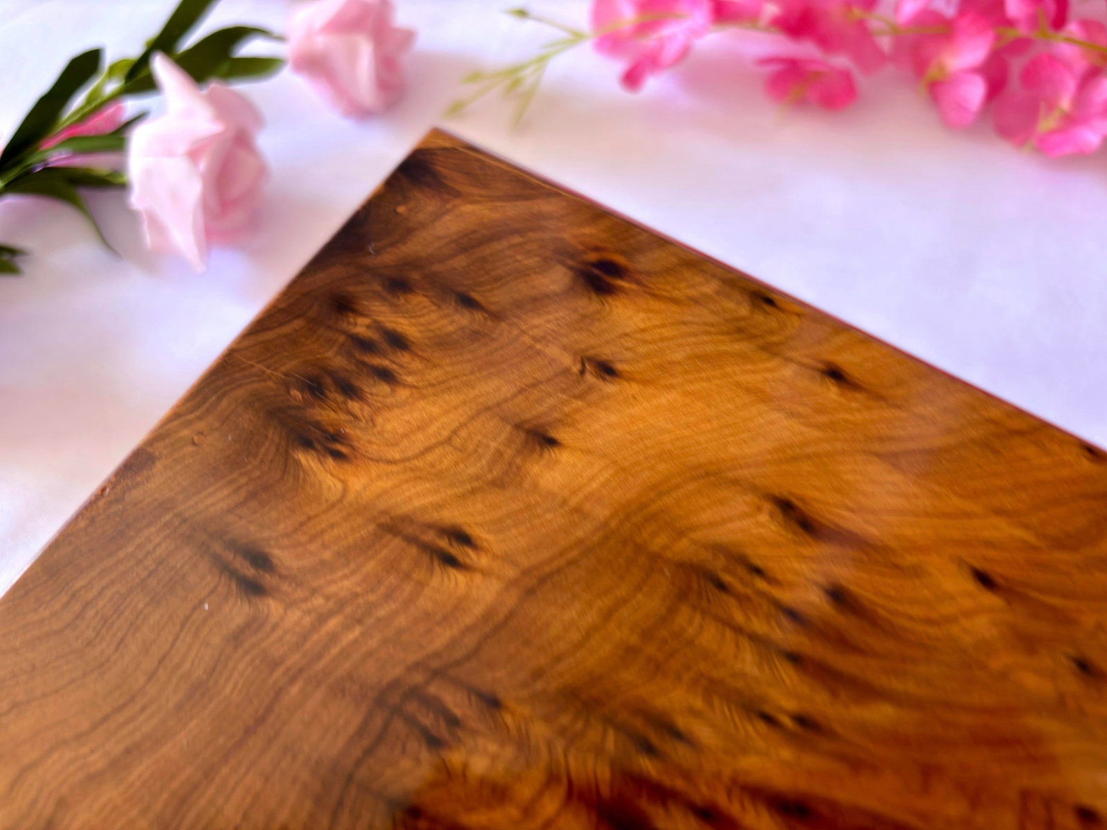 Thuya Burl Wood Jewelry Box – 10 × 6" - 9