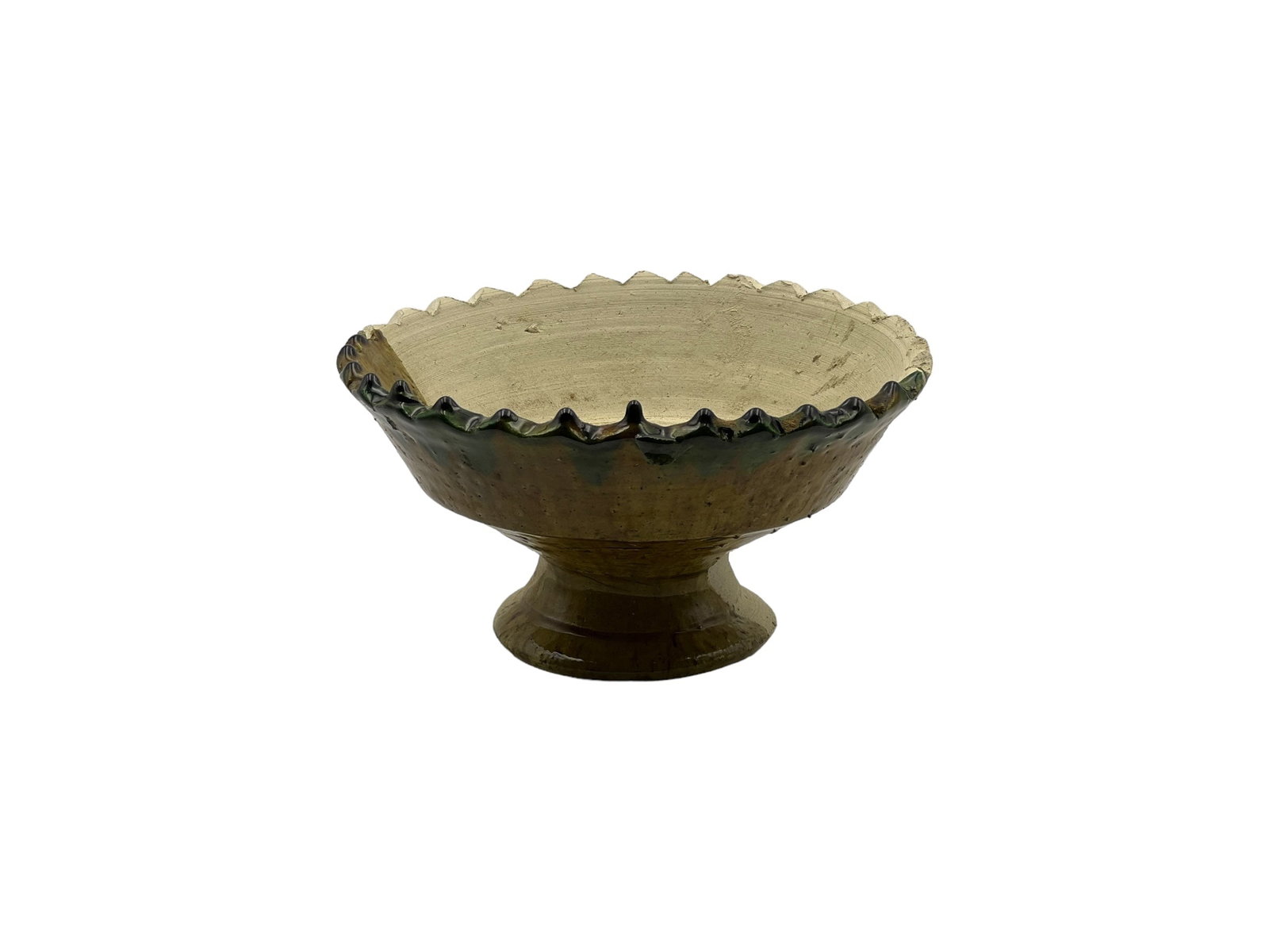 Handcrafted Tamegroute Pottery Bowl – Jagged Edge and Natural Glaze - 3