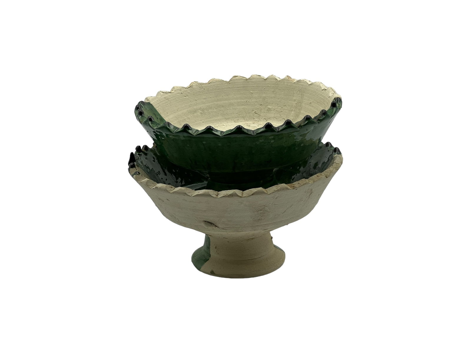 Handcrafted Tamegroute Pottery Bowl – Jagged Edge and Natural Glaze - 6