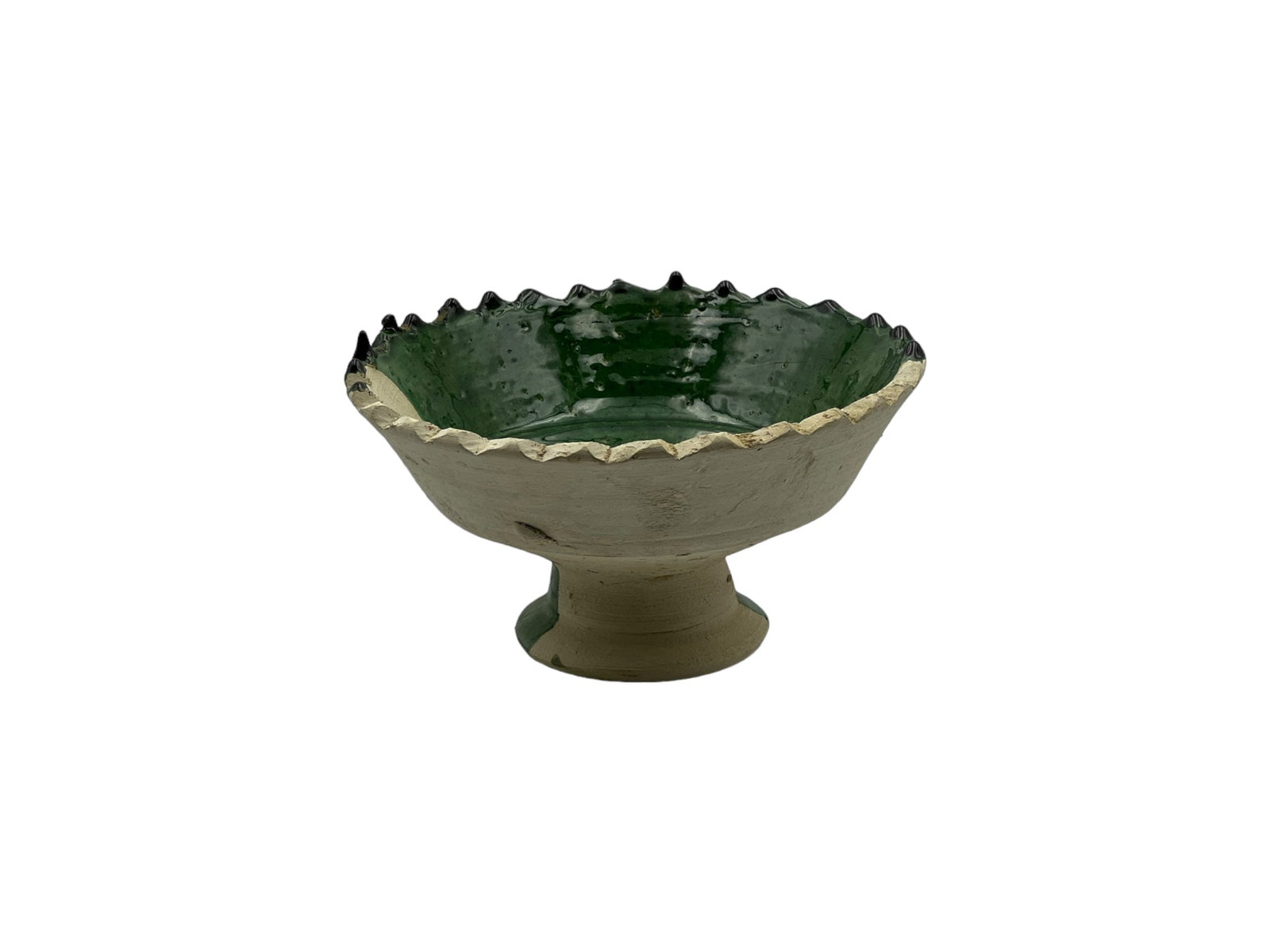 Handcrafted Tamegroute Pottery Bowl – Jagged Edge and Natural Glaze - 7