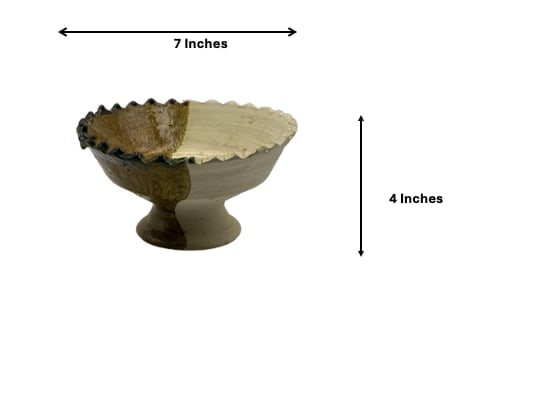 Handcrafted Tamegroute Pottery Bowl – Jagged Edge and Natural Glaze - 9