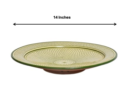 Vintage Handcrafted Clay Pottery Plate – Natural Pigments - 7