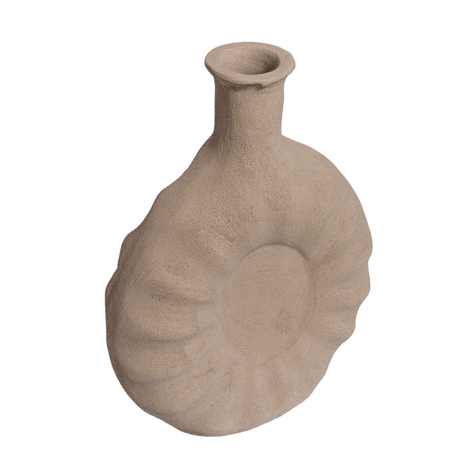 Handcrafted Curved Sculptural Terracotta Vase - 2