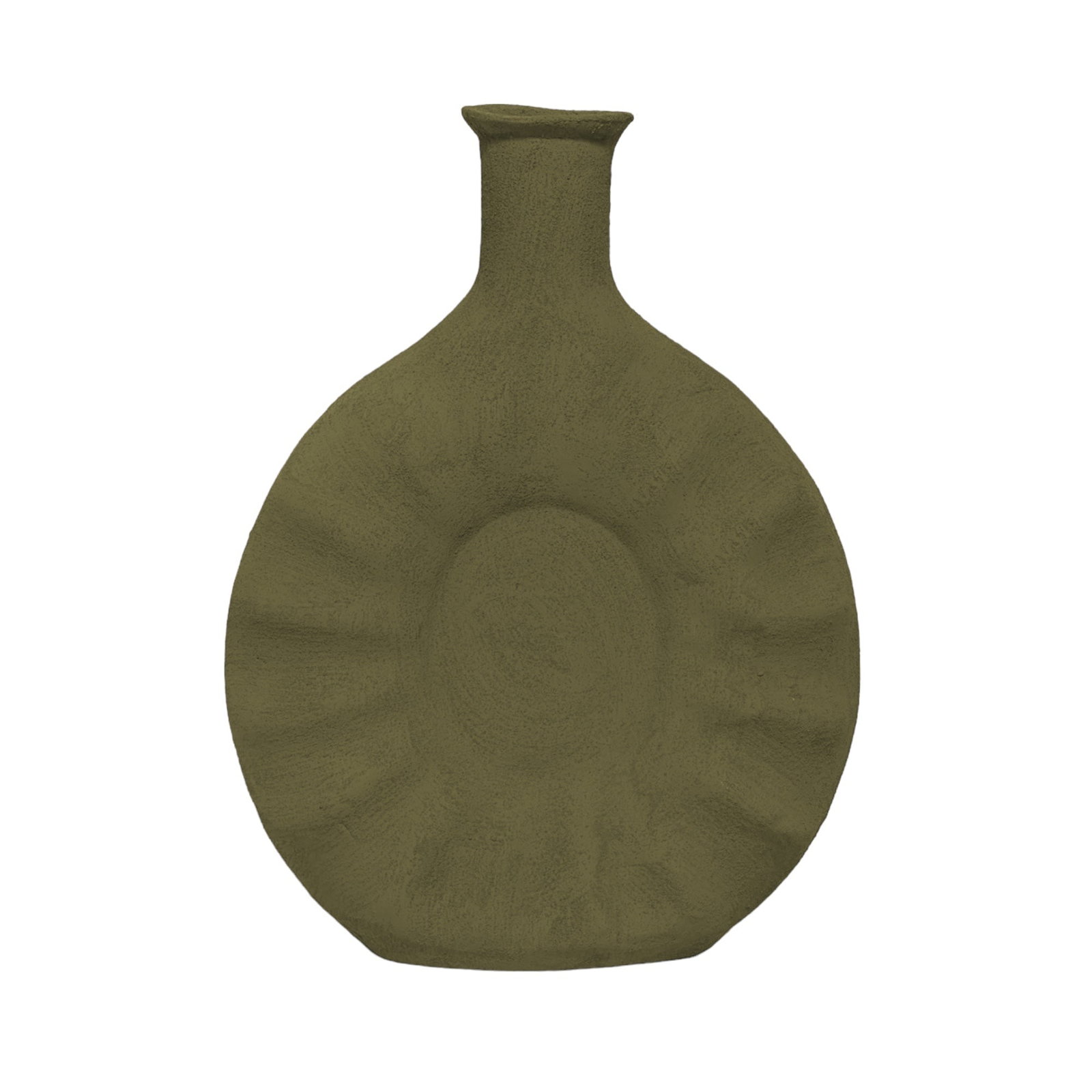 Handcrafted Curved Sculptural Terracotta Vase - 3