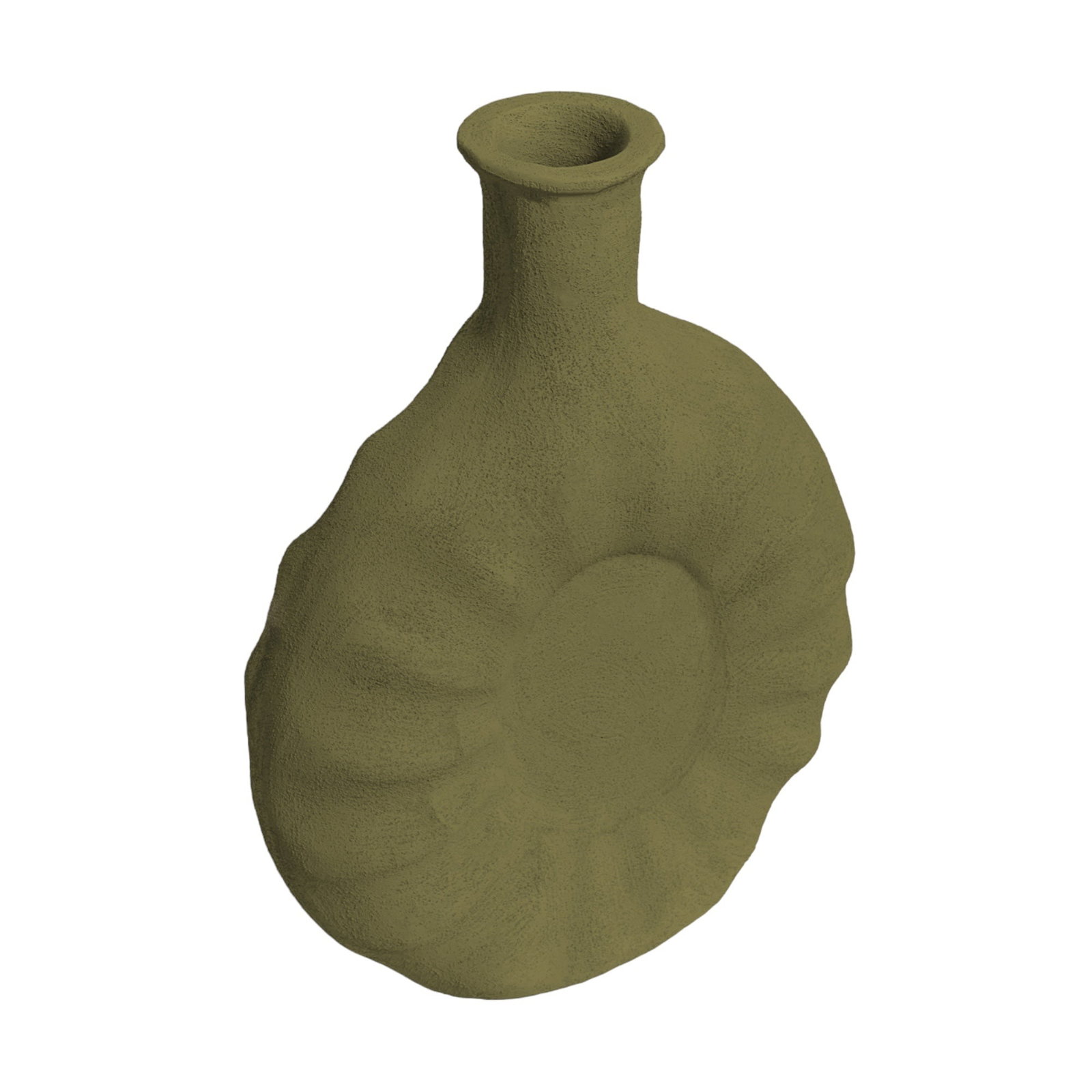 Handcrafted Curved Sculptural Terracotta Vase - 4