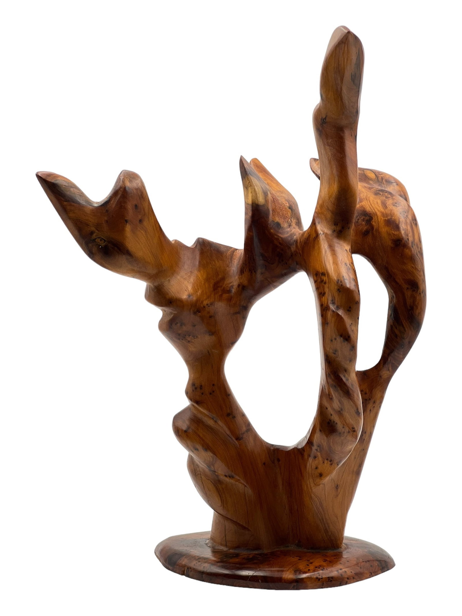 Handcrafted Thuya Wood Decorative Sculpture - 4
