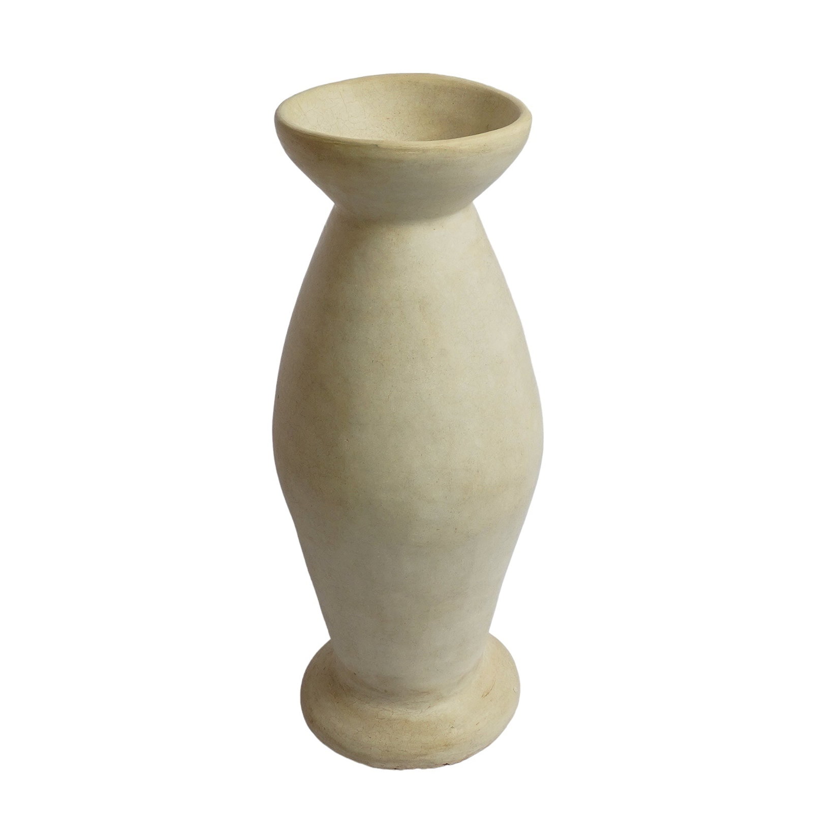 Tall Sculptural Tadelakt Plaster Vase – Hand-Finished - 2