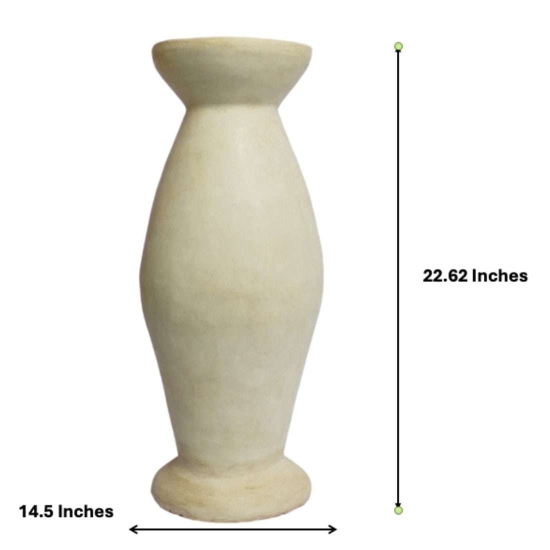 Tall Sculptural Tadelakt Plaster Vase – Hand-Finished - 5