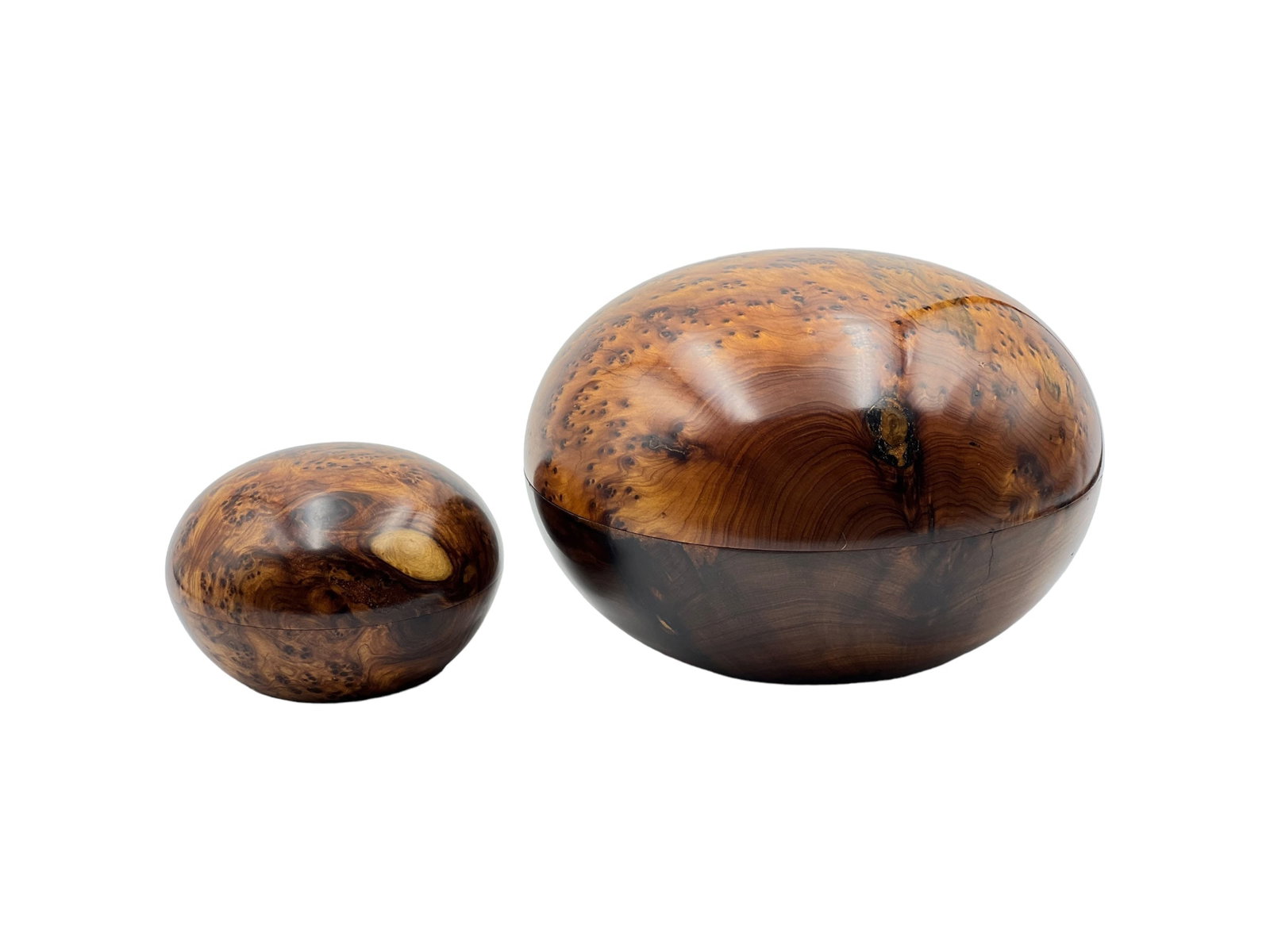 Handcrafted Thuya Burl Wood Jewelry Box - 2