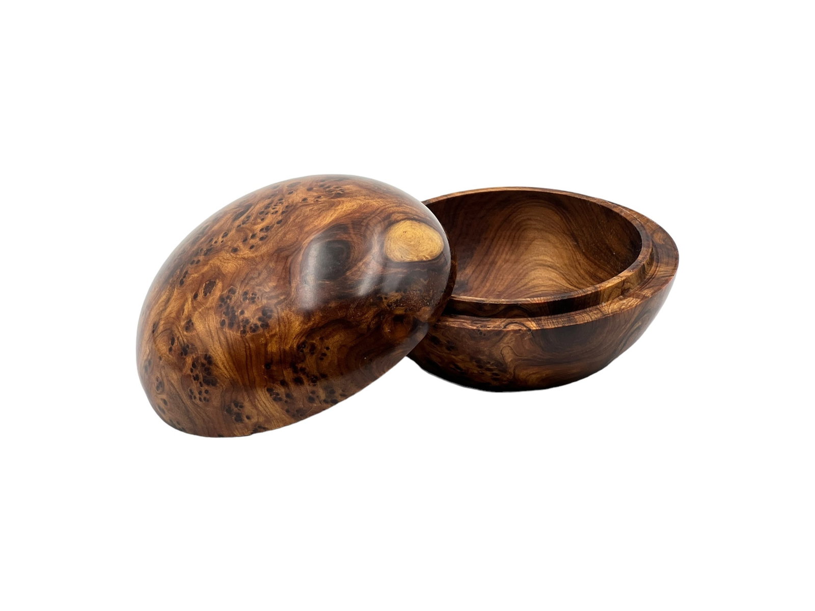 Handcrafted Thuya Burl Wood Jewelry Box - 6