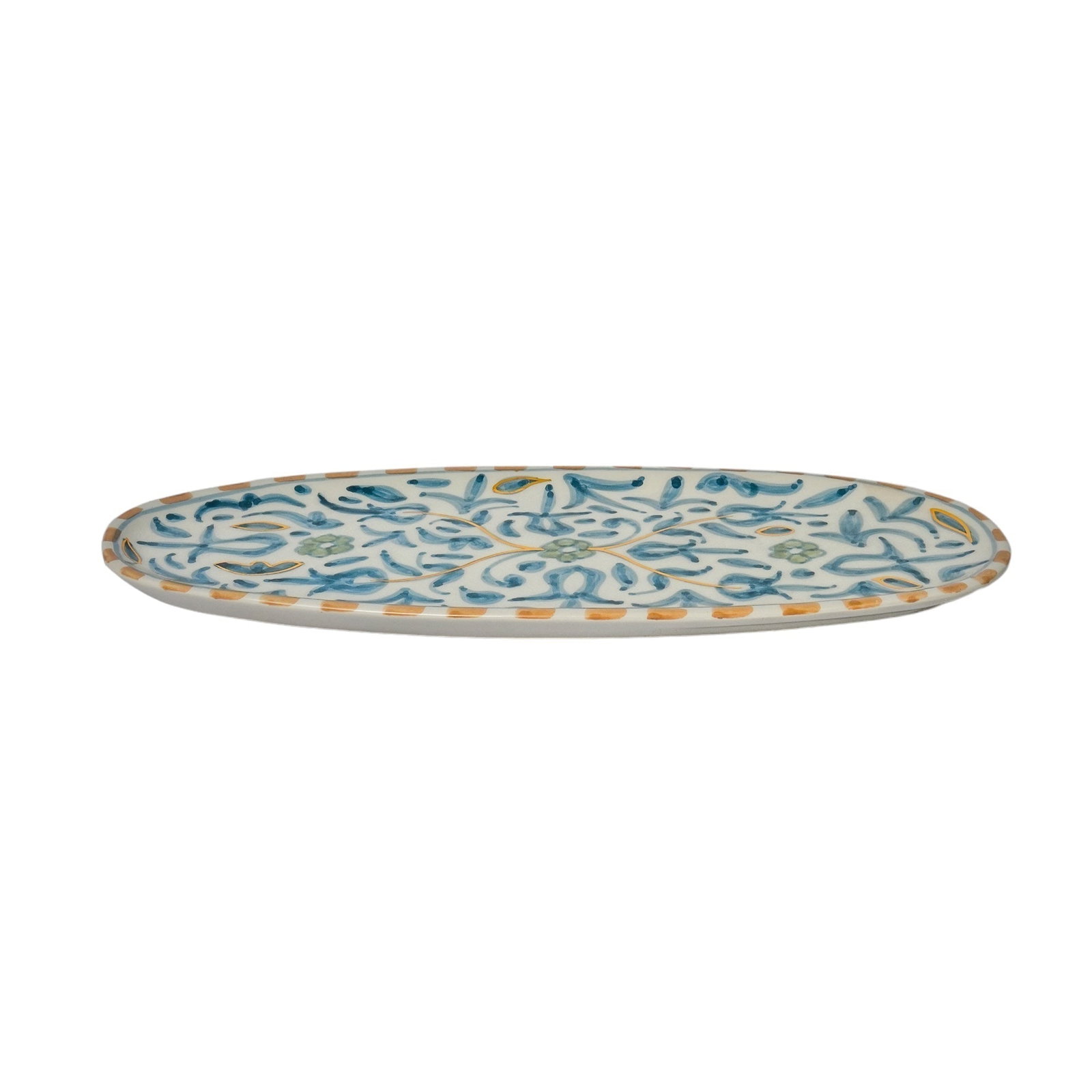 Vintage Handcrafted White Clay Serving Plate – Real Gold Foil - 5