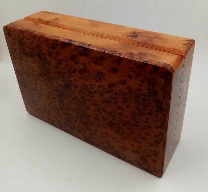 Handcrafted Thuya Burl Wood Jewelry Box - 10