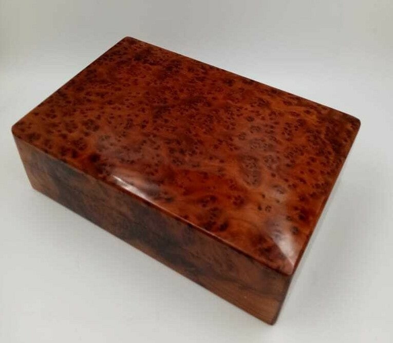 Handcrafted Thuya Burl Wood Jewelry Box - 2