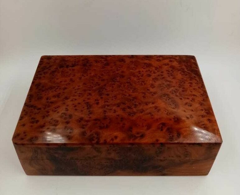 Handcrafted Thuya Burl Wood Jewelry Box - 4