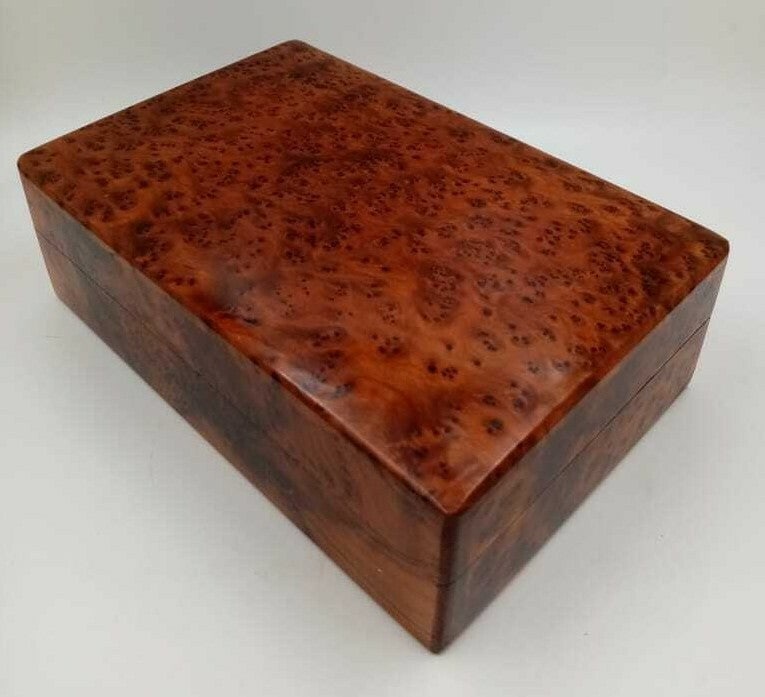 Handcrafted Thuya Burl Wood Jewelry Box - 5