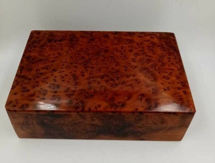 Handcrafted Thuya Burl Wood Jewelry Box - 6