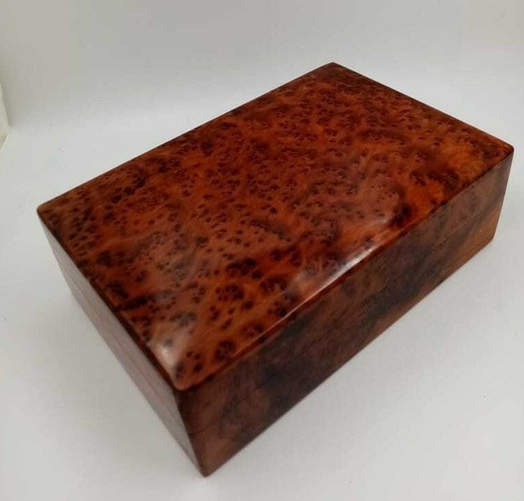 Handcrafted Thuya Burl Wood Jewelry Box - 9