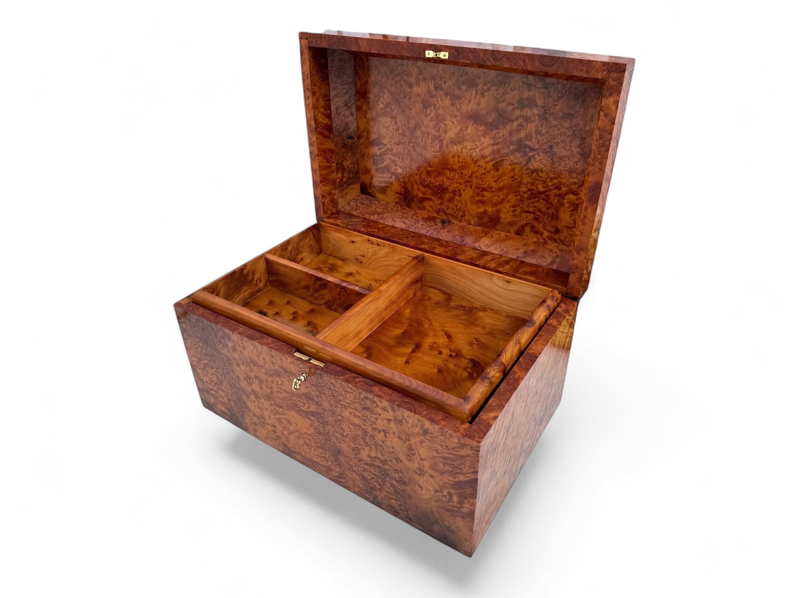 Thuya Burl Wood Jewelry Box – 15 × 10" - 2