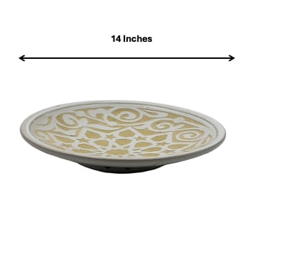 Handcrafted White Clay Pottery Plates – Natural Pigments - 3