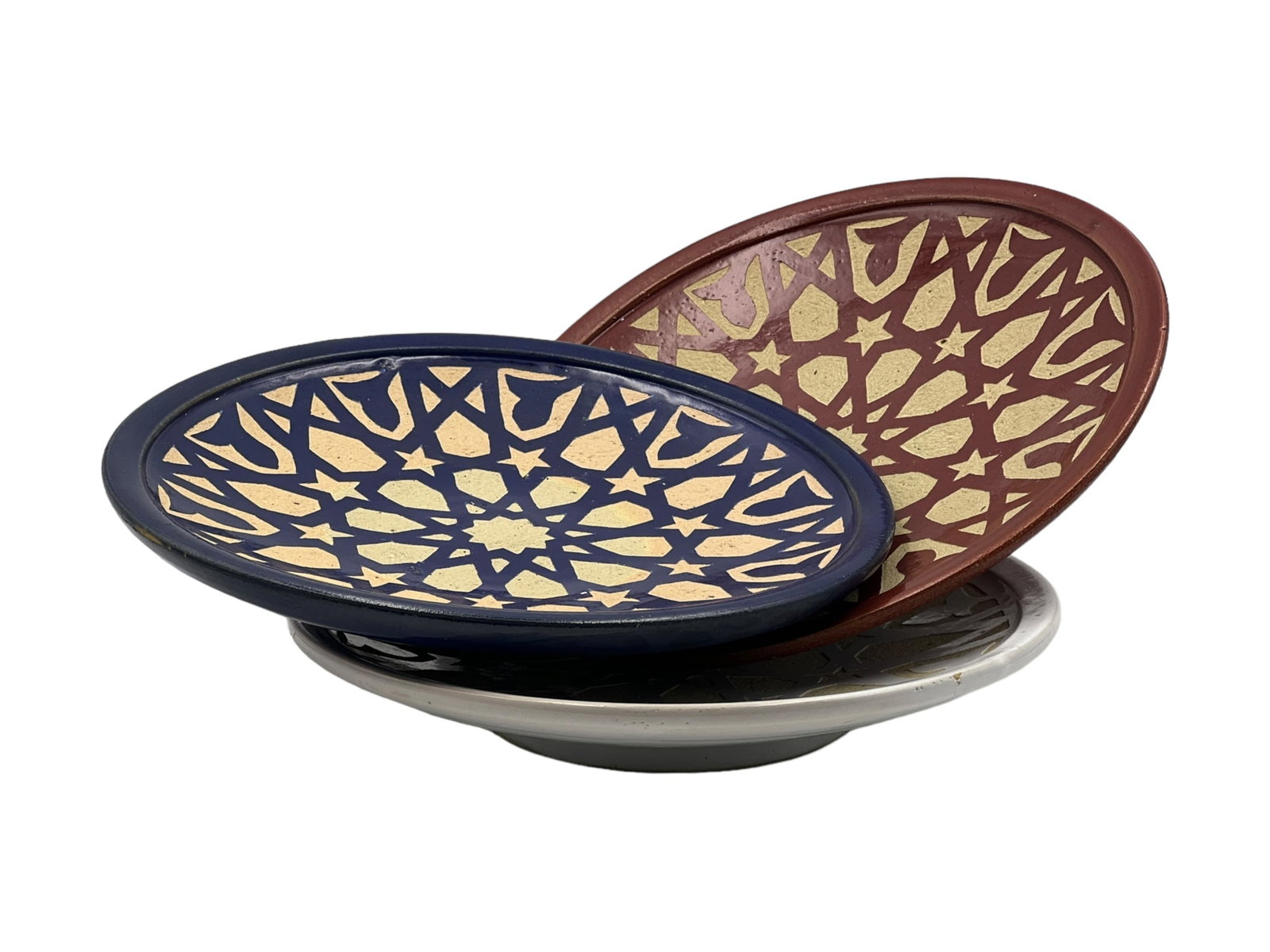 Handcrafted White Clay Pottery Plates – Natural Pigments - 7