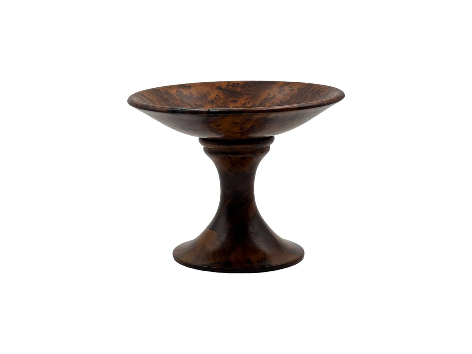 Handcrafted Thuya Wood Footed Tray - 2