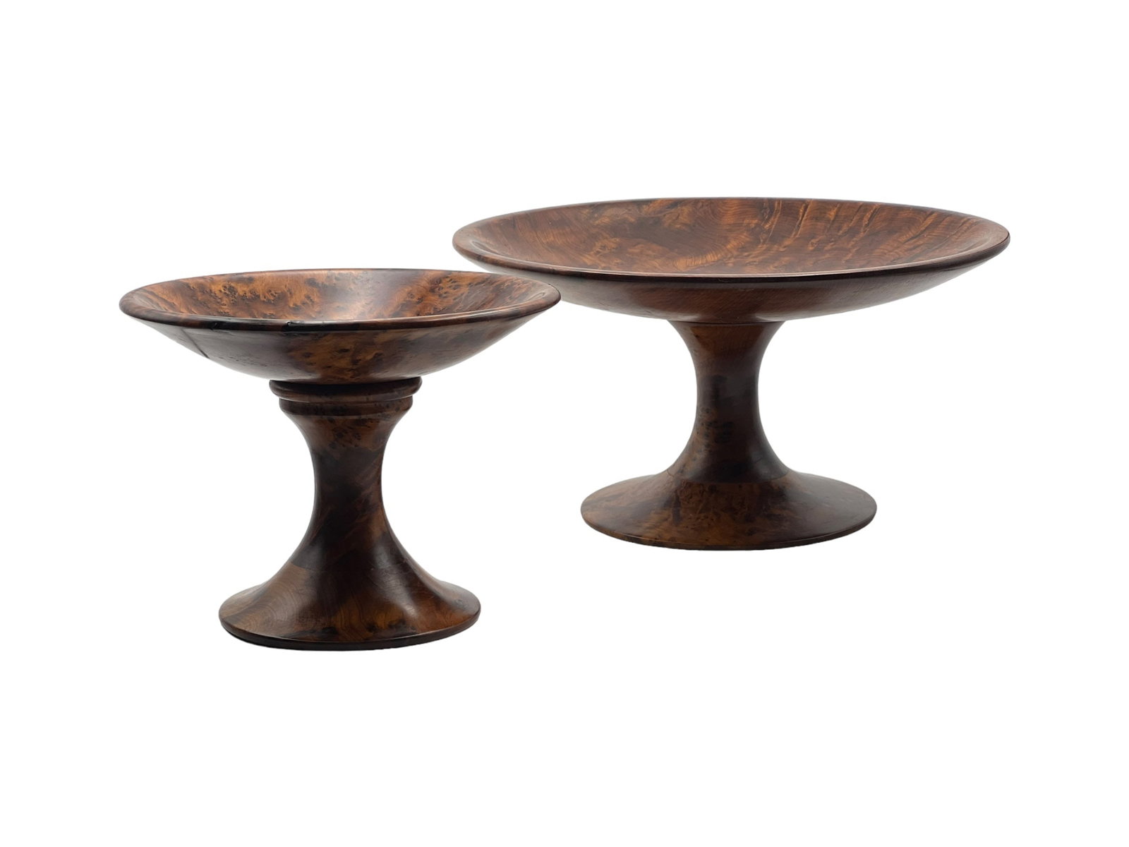 Handcrafted Thuya Wood Footed Tray - 4