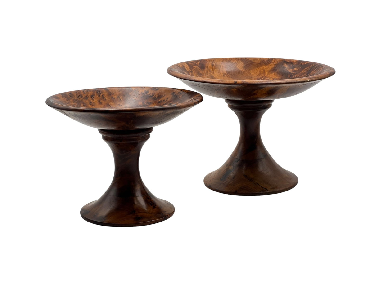 Handcrafted Thuya Wood Footed Tray - 5