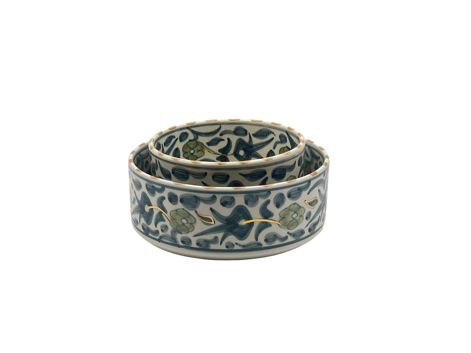 Vintage Handcrafted White Clay Bowl – Real Gold Foil - 7