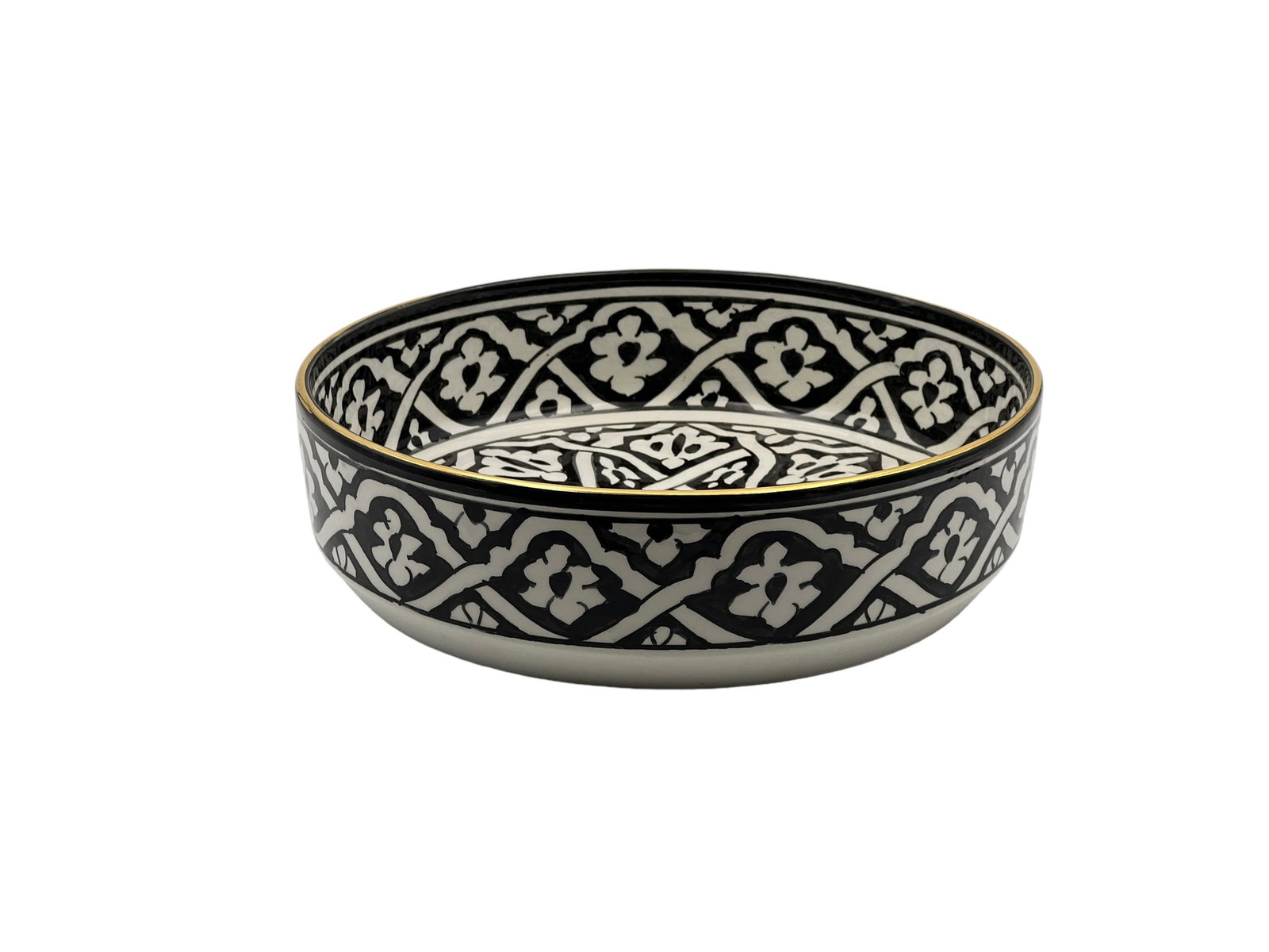 Vintage Handcrafted White Clay Bowl – Real Gold Foil - 4