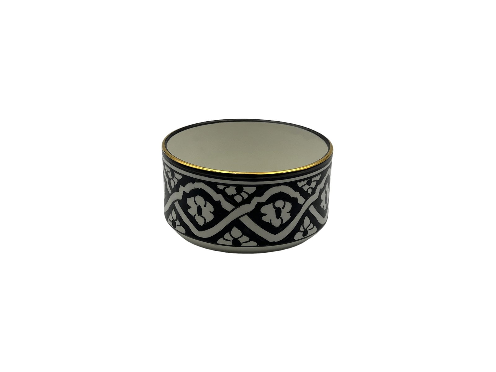Vintage Handcrafted White Clay Bowl – Real Gold Foil - 5