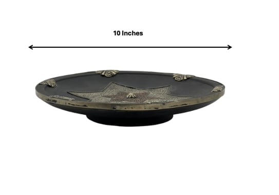 Handcrafted Copper-Tone Clay Pottery Plate – Natural Pigments - 6