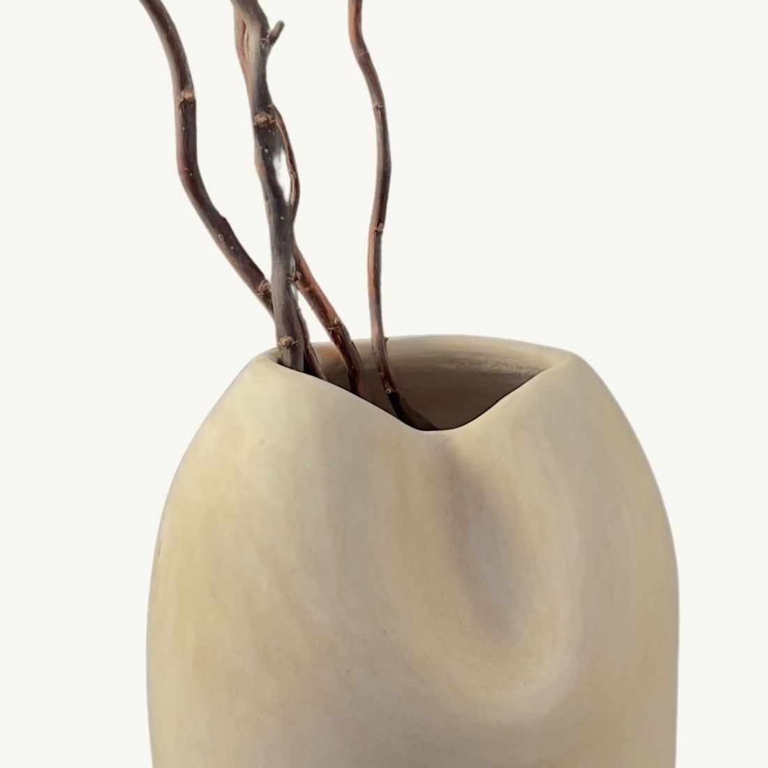 Handmade Sculptural Tadelakt Vase Set - 2
