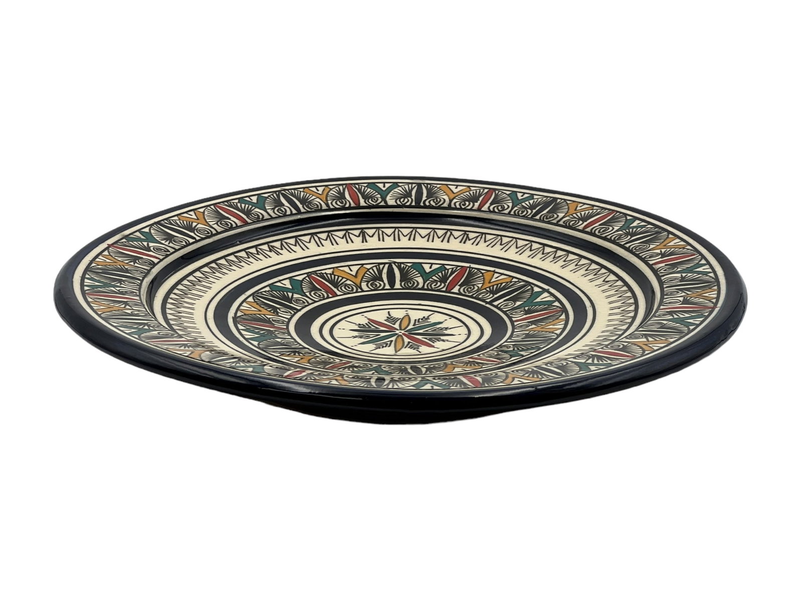 Vintage Handcrafted Tamegroute Pottery Plate – Organic Clay and Natural Glaze - 2