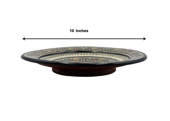 Vintage Handcrafted Tamegroute Pottery Plate – Organic Clay and Natural Glaze - 3