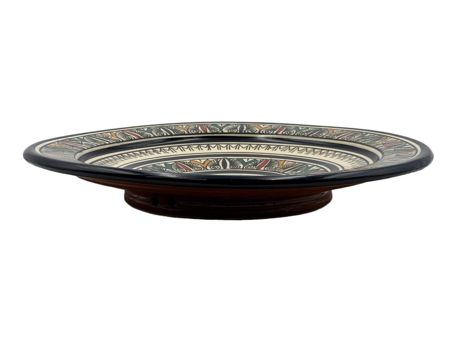 Vintage Handcrafted Tamegroute Pottery Plate – Organic Clay and Natural Glaze - 4