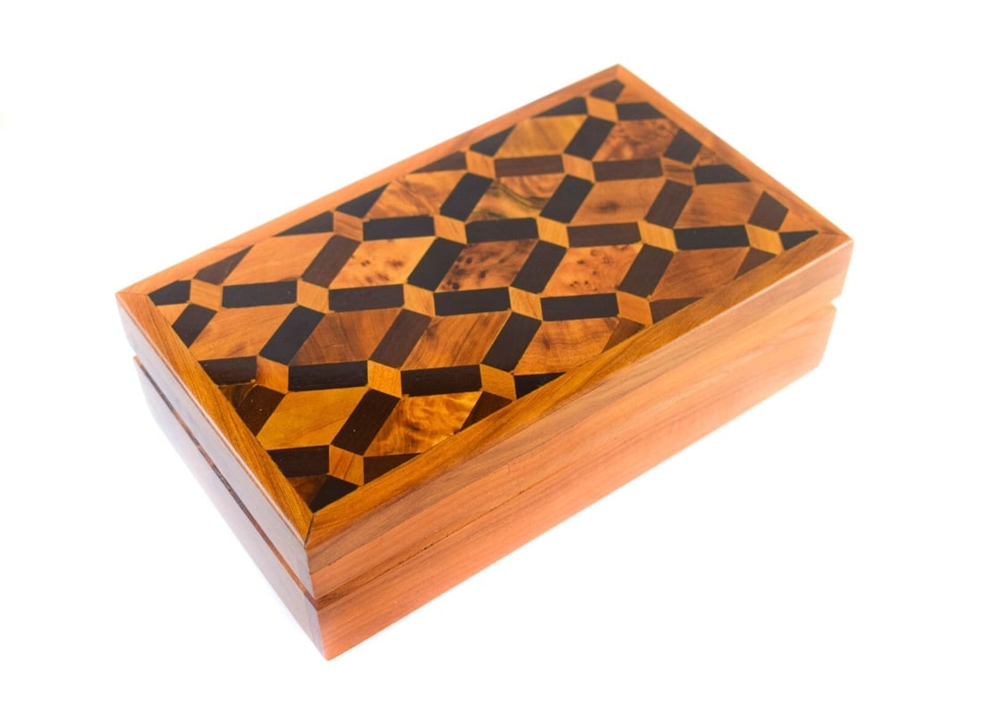 Thuya Burl Wood Jewelry Box – 8" × 4.7" × 2.5" - 2