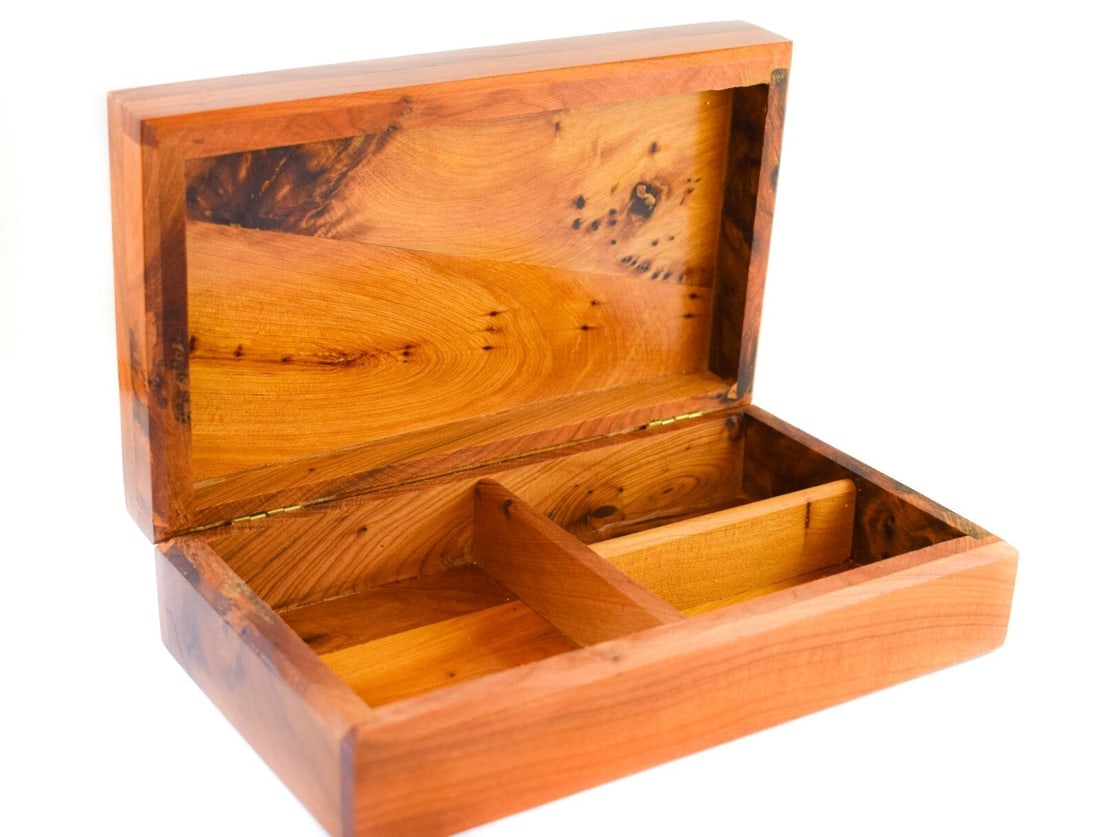 Thuya Burl Wood Jewelry Box – 8" × 4.7" × 2.5" - 3