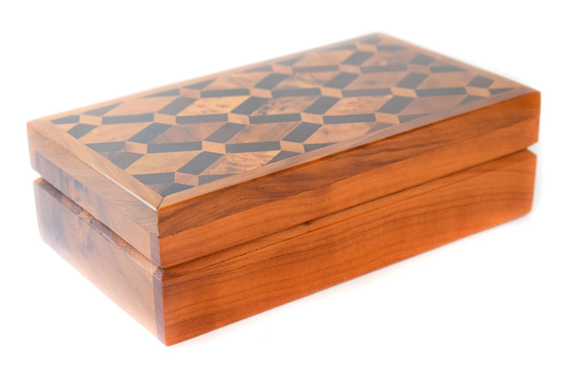 Thuya Burl Wood Jewelry Box – 8" × 4.7" × 2.5" - 6