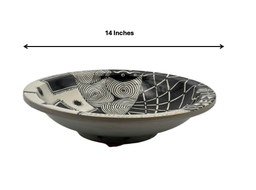 Handcrafted Clay Pottery Plate – Natural Pigments - 5