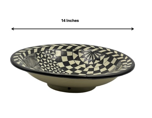Handcrafted Clay Pottery Plate – Natural Pigments - 6