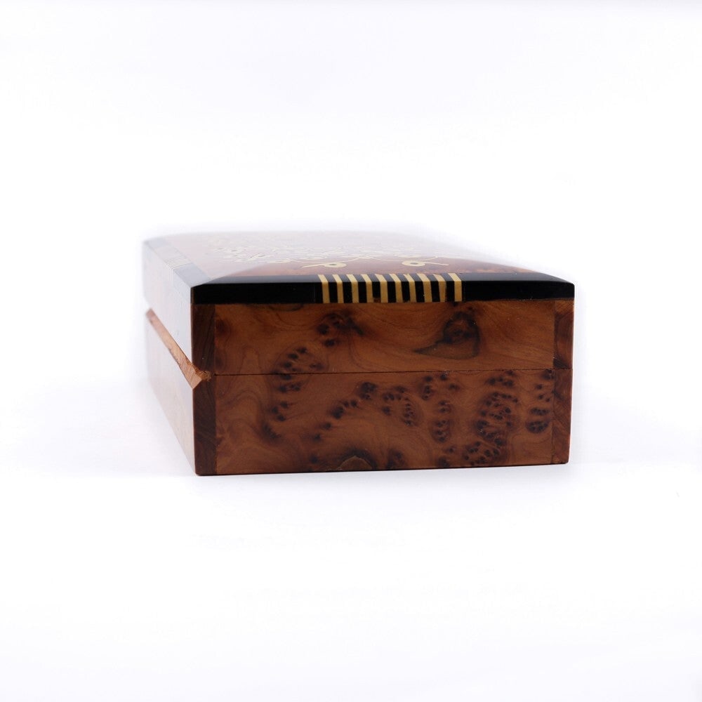 Handcrafted Thuya Burl Wood Jewelry Box - 6