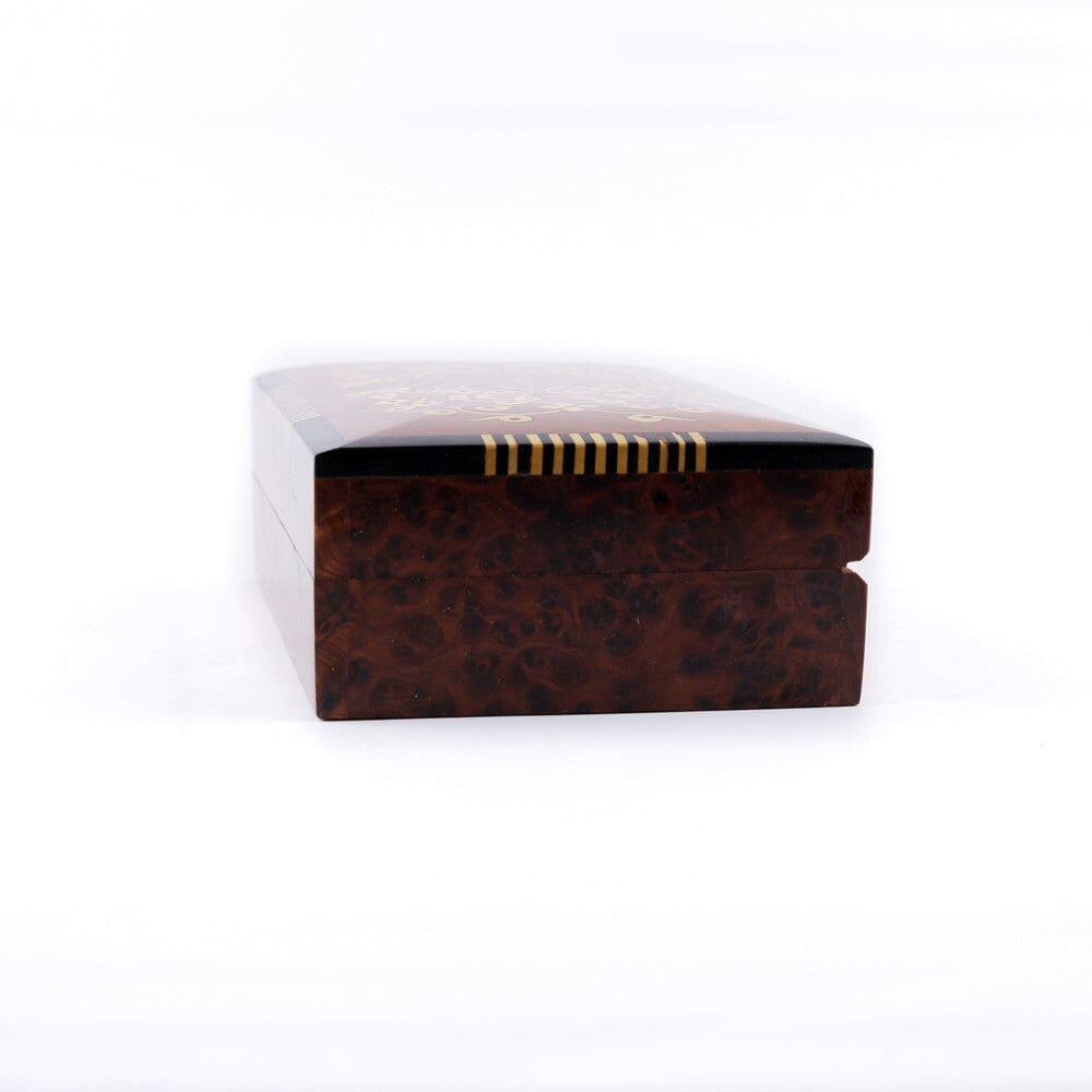Handcrafted Thuya Burl Wood Jewelry Box - 8