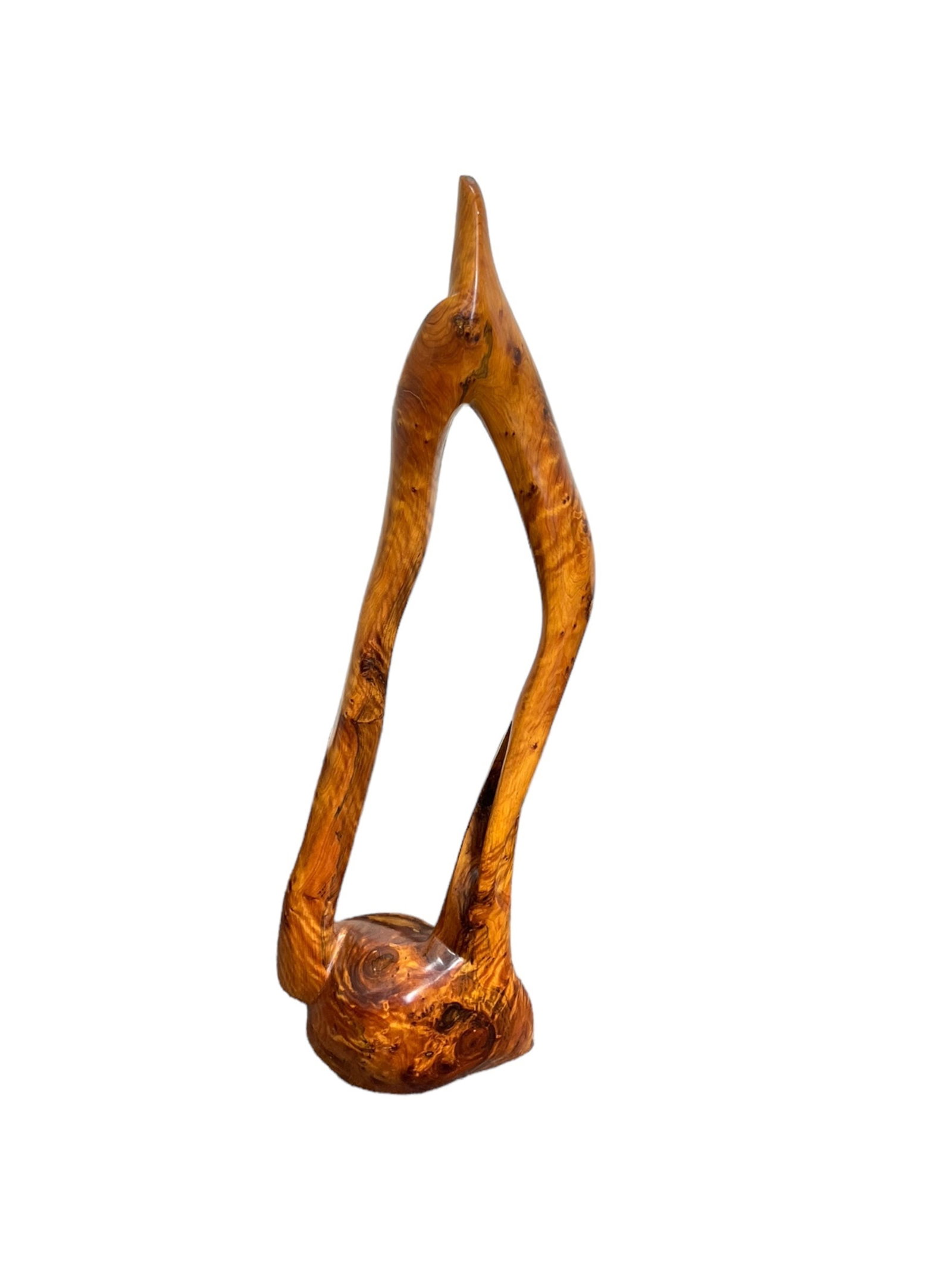 Handcrafted Thuya Wood Decorative Sculpture - 3