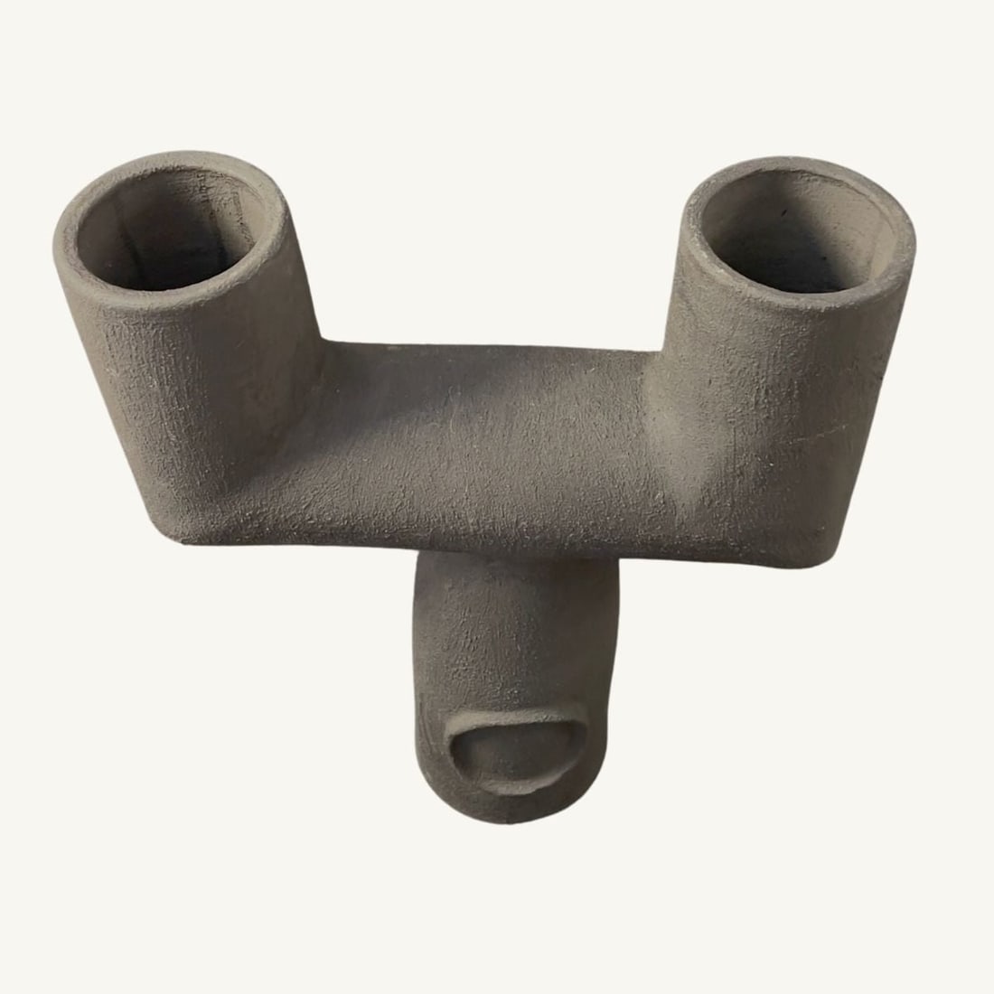 Artisan Sculptural Terracotta Statement Vase - 2