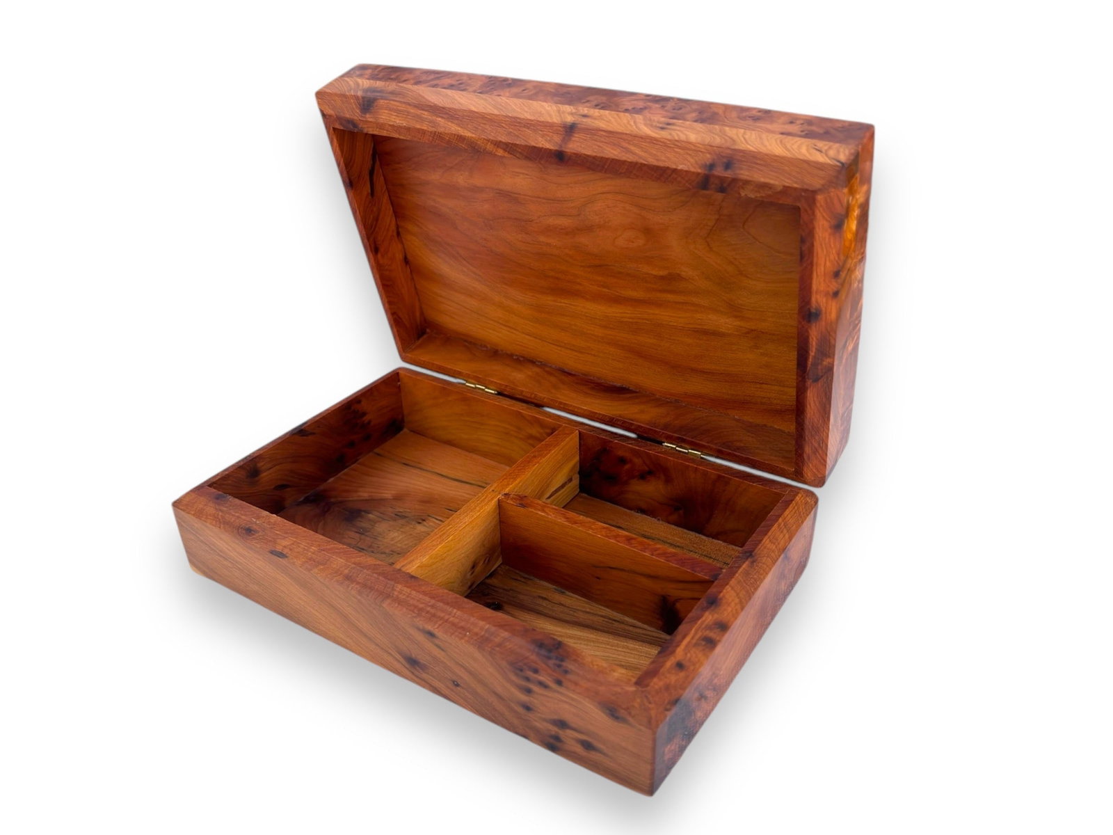 Thuya Burl Wood Jewelry Box – 8 × 5" - 2