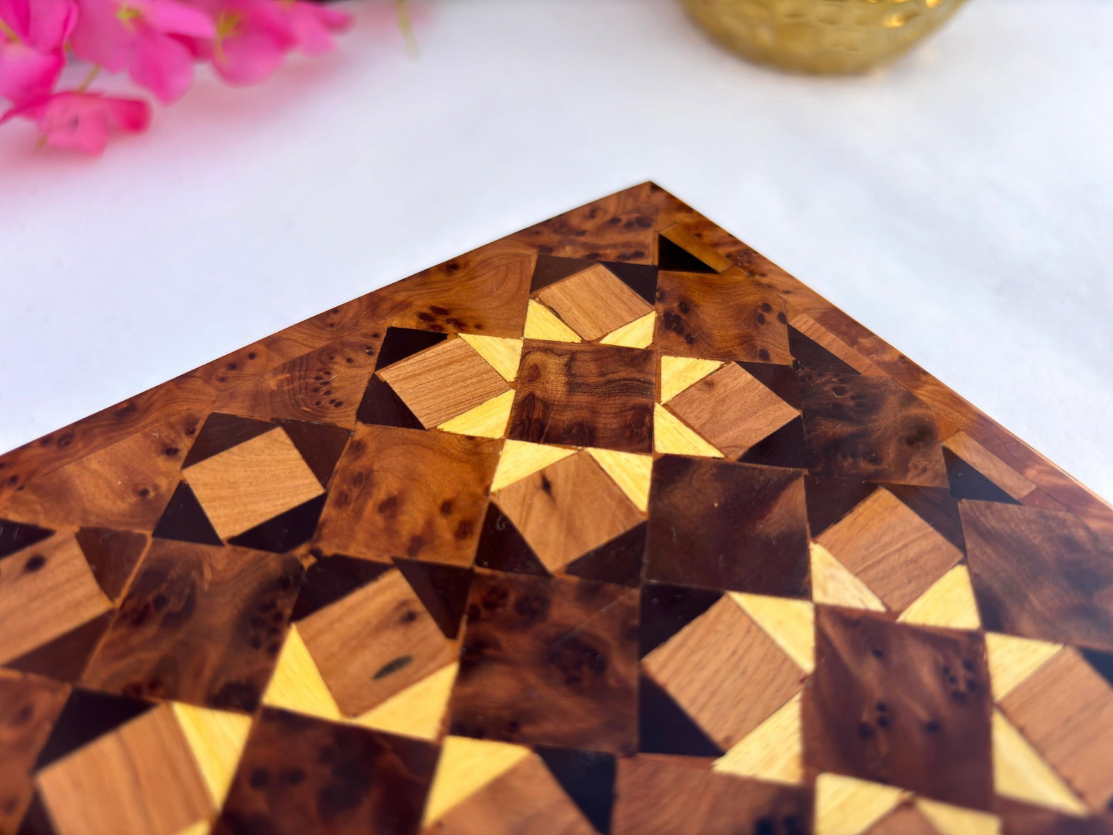 Thuya Burl Wood Jewelry Box – 8 × 5" - 7
